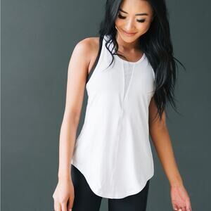 Zyia Active Wear Effortless Tank White Size XS EUC